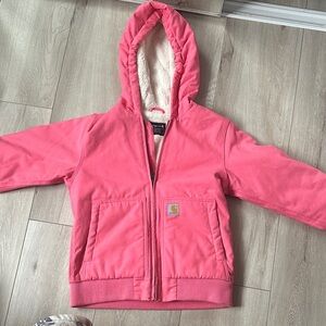 Carhartt Pink Hooded Jacket with Logo Patch